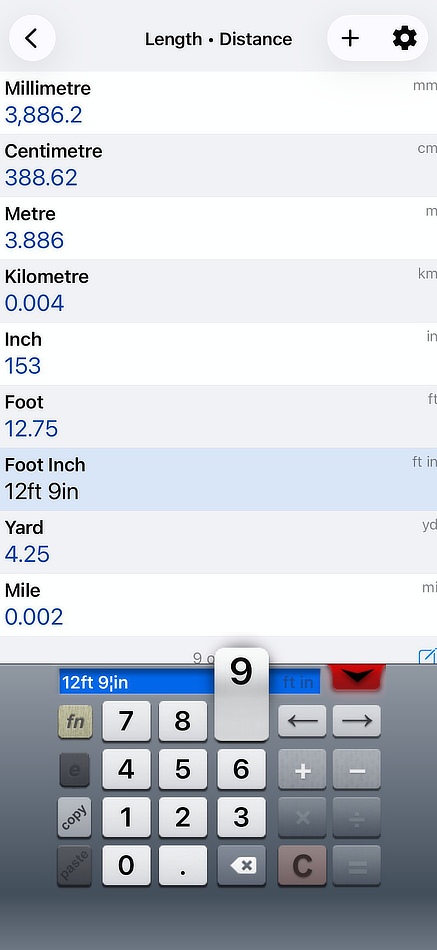 myConvert conversion screen